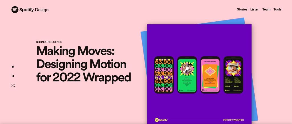 The role of logo design in UX and UI - Example of Well Placed Left Aligned Logo on the Website (Spotify Design) - LogoWhistle