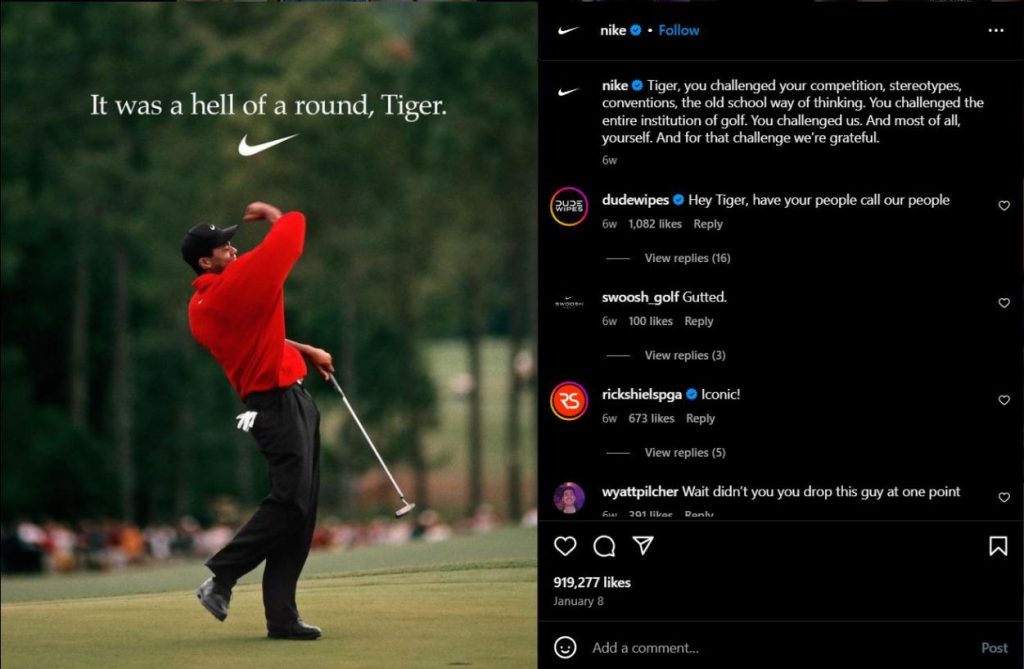 The role of logo design in UX and UI - (Social Media Subtle Branding Example - Nike) - LogoWhistle